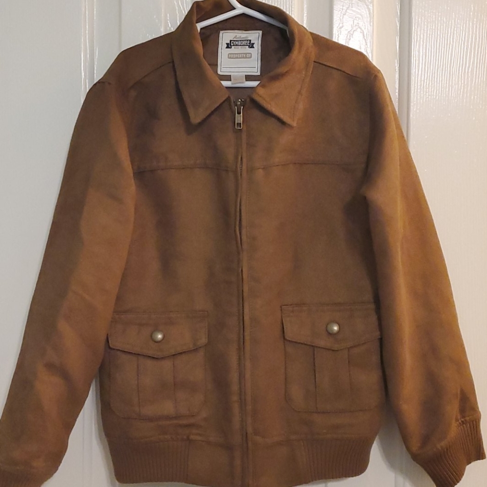 Gymboree Brown *Suede* Jacket. Boys Sz 7-8.